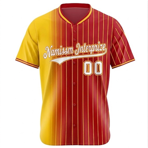 Camiseta de Béisbol Personalizada con Sublimación de Tinte Degradado, Uniforme de Equipo Profesional, Camisetas de Béisbol de Primera Calidad para el Mercado de EE. UU. y Europa - Product Image 5