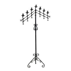 7 <b>Pillar</b> Metal Iron Menorah <b>Candle</b> Holder Premium Quality Candelabra Religious Event Home Decoration Scroll Design <b>Candle</b> Holder - Product Image 1