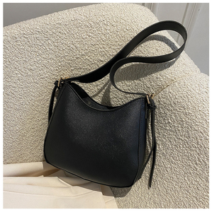 Sac bandoulière en cuir, forme minimaliste, mode, usage quotidien, couleur marron foncé, sac banane - Product Image 2