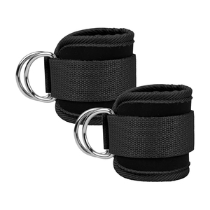 Hot Sale Cotton Padded Adjustable Leg <b>Weight</b> Straps Ankle Cuffs with D-Ring for Gym Workout and Fitness Training - Product Image 1