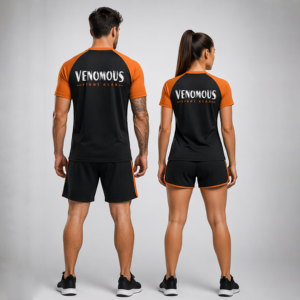 Camisetas Venomous Fight Gear Unisex de Corte Regular con Cuello en V, 100% Algodón, Tela de Lona, Impresión Personalizada, Secado Rápido, Ecológicas - Product Image 4