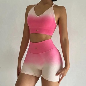 Conjunto de Yoga Ecológico para Mujer, Nuevo, de Alta Calidad, Secado Rápido, Transpirable, Ligero, Cintura Elástica, 2 Piezas, Venta al Por Mayor - Product Image 1