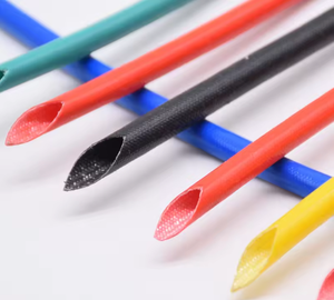 สายถักหุ้มซิลิโคนไฟเบอร์กลาสเคลือบซิลิโคนหลากสี ขนาด 1 มม.-30 มม. ทนแรงดัน 1.5KV 2.5KV - Product Image 1