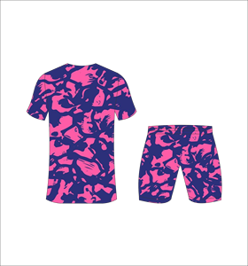 Ferocious Men's Sublimated Camouflage Soccer Jersey Set V-Neck Short Sleeve Moisture Wicking Polyester Uniform - Product Image 2
