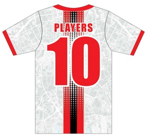 ระบายอากาศได้แห้งเร็วทำจากโพลีเอสเตอร์ชุดฟุตบอลออกแบบโลโก้ได้ตามต้องการ - Product Image 3