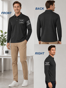 เสื้อเชิ้ตแขนยาวผู้ชาย กระดุมติด ผ้าถัก แห้งเร็ว สกรีนโลโก้ตามสั่ง พิมพ์ลายดิจิตอล สไตล์สมาร์ทแคชชวล ผ้าฝ้าย 100% น้ำหนัก 220 กรัม - Product Image 4