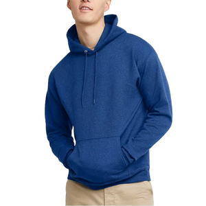 Sudadera con Capucha Azul Claro para Hombre, Corte Regular, Color Sólido, Felpa, Informal, para Otoño - Product Image 3