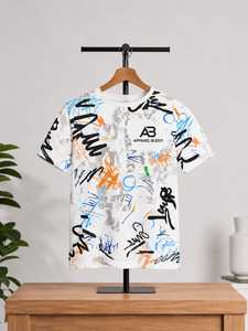 Camiseta de Manga Corta Casual para Hombre, Marca AMY, 100% Algodón, Corte Regular, Lisa, con Logotipo Personalizado Bordado en la Parte Delantera, Venta al Por Mayor - Product Image 1