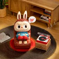 Figurine officielle Pop Mart LABUBU Jazz 7,1 cm (2,8 pouces) – Mini jouets en PVC et ABS, collection de petites poupées sur le thème de la musique, cadeau