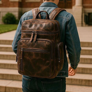 Mochilas de Cuero Genuino de la Mejor Calidad, Bolsos de Cuero Totalmente Personalizados Más Vendidos, Nuevas Mochilas de Cuero de Diseño Personalizado a la Moda - Product Image 6