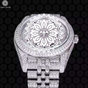 Montre de Luxe Charm Jewells en Acier Inoxydable, Cadran 40mm, Mouvement Mécanique Analogique, Design Creux, Bracelet Unisexe Tendance, 10 Bar - Product Image 3