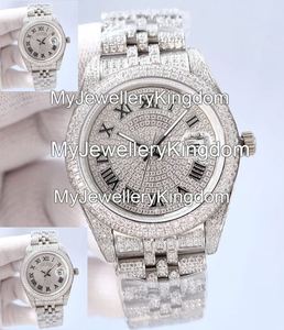 Reloj de pulsera de acero inoxidable de lujo con moissanita VVS, edición limitada, venta directa, estilo hip-hop, con ventana de cristal y dije. - Product Image 2