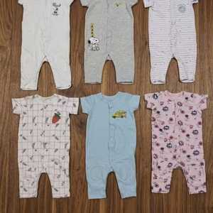 Combinaison Bébé Personnalisée en Coton à Manches Courtes Unisexe Imprimée Col Rond Sans Étiquette pour Toutes Saisons – Vente en Gros - Product Image 1