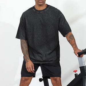 Camisetas de Algodón Lisas para Hombre, Estilo Vintage con Lavado Ácido, Camisetas Básicas de Streetwear, Holgadas, Unisex, Cómodas, de Manga Corta - Product Image 5