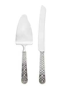 Stainless Steel Cake Server Set With Celtic Knot Handle 2-Piece Cake Knife And Server For Elegant Dessert Serving - Product Image 1