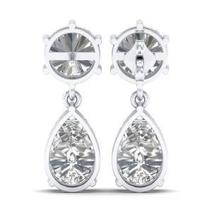 Boucles d'oreilles REYES en diamant de laboratoire CVD taille poire 9,5 carats, en argent sterling 925, bijoux fins de luxe pour femmes, vente flash - Product Image 4