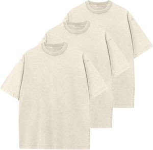 เสื้อยืดโอเวอร์ไซส์สตรีทแวร์ผู้ชาย ผ้าฝ้ายพรีเมียม ทรงหลวม ไหล่ตก คอกลม สวมใส่สบาย เป็นมิตรกับสิ่งแวดล้อม ระบายอากาศได้ดี แห้งเร็ว - Product Image 2