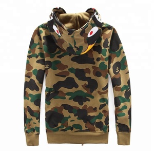 Felpa con Cappuccio da Uomo con Zip, Stampa Mimetica, Vestibilità Regolare, in Cotone FRENCH TERRY, Casual con Tasca - Product Image 2