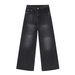 Jeans de Mezclilla de Algodón para Hombre, Corte Recto, Cintura Media, Lavado Claro, Tela Transpirable, Ligeros, con Estampado Digital y Bordado, para Invierno - Product Image 3