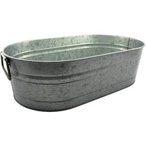 Jardinera Rústica de Metal Galvanizado, Maceta Ovalada Larga de Zinc para Ventana, Maceta para Flores, Contenedor Elevado para Jardín Interior y Exterior, para Suculentas - Product Image 3