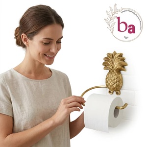 Portarrollos de Papel Higiénico con Forma de Piña, de Metal, para Montar en la Pared, Accesorio Novedoso para Baño - Product Image 2