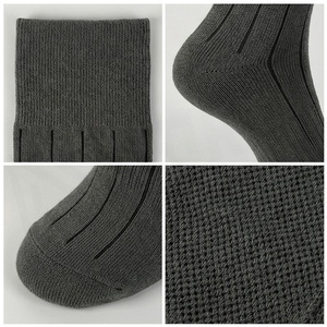 <b>Knee</b> <b>High</b> <b>Socks</b> Solid Gray Knitted Regular Style Sports <b>Socks</b> - Product Image 4