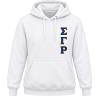 Sweat-shirt à capuche décontracté blanc pour femmes Sigma Gamma Rho, pull universitaire de sororité grecque, streetwear graphique personnalisé pour le campus