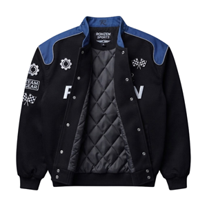 Chaqueta Bomber Unisex con Cierre Completo, Bordado Personalizado, Verano, % Algodón, Anti-UV, Moda Urbana, Motorsport, OEM, ODM - Product Image 3