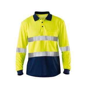 Camiseta Polo de Seguridad Fluorescente de Poliéster, Alta Visibilidad, Reflectante, Impermeable, Resistente al Viento, Transpirable, Ropa de Trabajo para Carretera - Product Image 1
