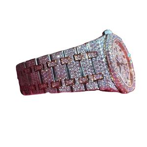 Reloj de Pulsera de Cuarzo Automático con Moissanita Blanca VVS1, Estilo Hip Hop, con Cristales de Zafiro y Diamantes Incrustados, Superventas - Product Image 1