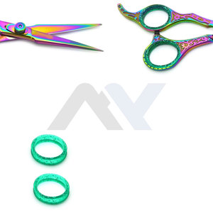 Ciseaux de barbier de qualité supérieure, ciseaux de coiffure multicolores arc-en-ciel, ciseaux de coupe de cheveux, ciseaux de barbier de qualité professionnelle pour les stylistes - Product Image 5