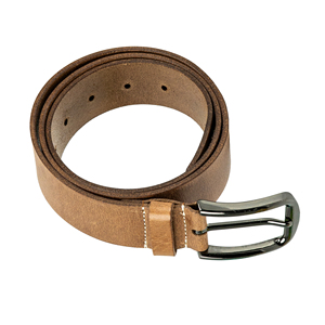 Men's Genuine Leather Belt With Steel Pin Buckle Solid Color Casual Style Durable Design - Product Image 2