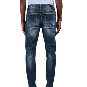Jean en denim délavé coupe droite tendance, pantalon décontracté moderne, pantalon en coton confortable, jean durable à cinq poches, automne-été - Product Image 2