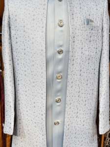 Conjunto Sherwani Indo-Occidental de Lujo para Hombre, Muy Solicitado, con Bordado de Diseñador para Bodas, Disponible a un Precio Accesible - Product Image 6
