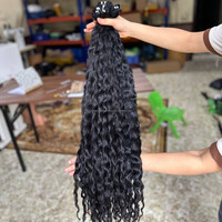 Extensions de cheveux naturels vietnamiens de haute qualité, ondulés, avec closure en dentelle, perruques en cheveux humains, lace front