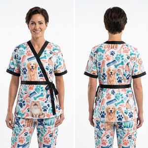 Robe de toilettage pour femme, vêtement de travail pour toilettage d'animaux, cape de salon, vêtement de toilettage imperméable - Product Image 6