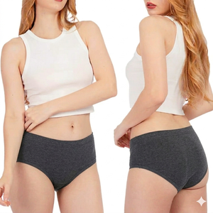 Braguitas Hipster para Mujer Natural Comfort, Tela Suave, Transpirable, Elástica, Sujeción Segura, Cobertura Total, Uso Diario, Color Sólido - Product Image 1