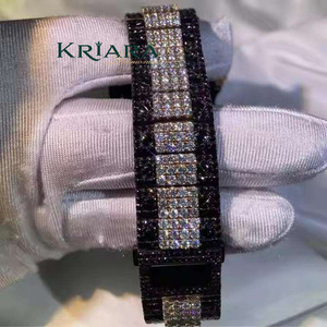 Reloj de Pulsera de Acero Inoxidable de Alta Calidad con Moissanita, Elegante y Resistente al Agua, con Diamantes Genuinos para Uso Diario - Product Image 4