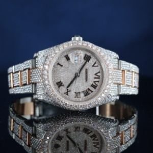 High-<b>End</b> Mechanical Moissanite Stainless Steel Watch 16mm Sapphire Crystal Pointer Dial 10 <b>Bar</b> Water Resistant for Business - Product Image 1