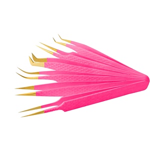 Pince à cils professionnelle à pointe pointue en acier inoxydable Extensions de cils à pointe pointue de marque privée - Product Image 3