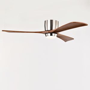 Ventilatore da soffitto silenzioso da 52 pollici con motore DC, 3 pale in legno e telecomando, reversibile e 6 livelli di velocità, motore AC, dimensione pale 42 pollici - Product Image 1