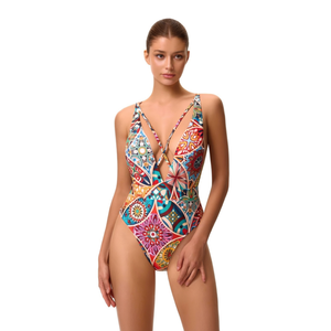 Maillot de bain une pièce grande taille HDJ, effet ventre plat, tenue de plage conservatrice, monokini sexy SQ66198 - Product Image 2
