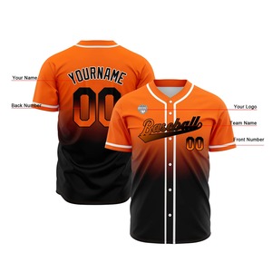 Maillot de baseball personnalisé en gros, uniforme d'équipe par sublimation, entièrement boutonné, nom et numéro personnalisés, 100 % polyester respirant et à séchage rapide - Product Image 4