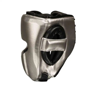 Protège-tête de boxe professionnel de qualité supérieure en PU argenté, protection intégrale du visage, équipement d'entraînement unisexe - Product Image 6
