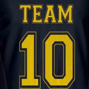 Camiseta de Fútbol Americano Personalizada para Hombre, Azul Marino y Dorado, Impresión por Transferencia de Calor, Malla Transpirable, Cuello Redondo, Manga Corta, Corte Regular - Product Image 4