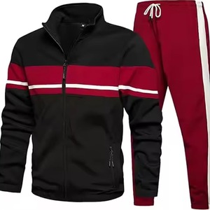 Conjunto Deportivo para Hombre en Verde y Negro, Chaqueta con Cierre Completo y Pantalones Jogger, Transpirable, de Poliéster y Algodón, Estilo Deportivo Casual para Otoño - Product Image 4