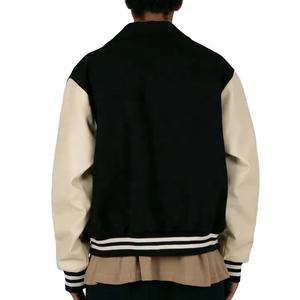 OEM personalizado de los hombres de estilo de la calle invierno 100% lana Chenille bordado béisbol Letterman Bomber Varsity chaqueta para los hombres - Product Image 2