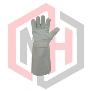 Guantes de Soldadura Hechos de Cuero Vacuno, Refuerzo en Palma, Pulgar e Índice, Puño de Seguridad, Protección Anti-Calor y Anti-Corte, Personalizables - Product Image 2