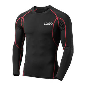 Dernier design, vêtement de combat respirant, rashguard de compression sur mesure à manches longues, unisexe, en Spandex/Polyester, pour <span class=keywords><strong>MMA</strong></span> - Product Image 2