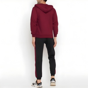 Conjunto de Sudadera con Capucha y Pantalones Deportivos de Forro Polar para Hombre, Ropa Deportiva Informal, Corte Holgado, Ropa de Invierno, Logotipo Personalizado, Venta al Por Mayor - Product Image 3